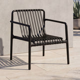Silla para Exteriores Parma Negro 66.5x76cm Apilable con Apoya Brazos y con Espaldar