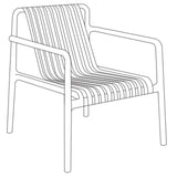Silla para Exteriores Parma Negro 66.5x76cm Apilable con Apoya Brazos y con Espaldar