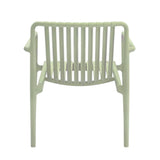 Silla para Exteriores Parma Verde 66.5x76cm Apilable con Apoya Brazos y con Espaldar
