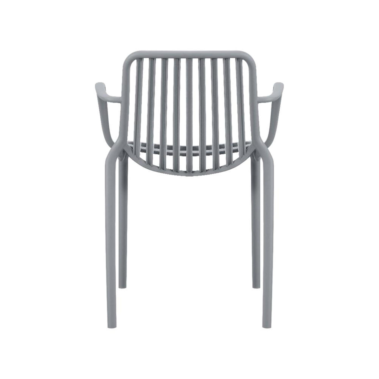 Silla para Exteriores Parma Gris 57x80cm Apilable con Apoya Brazos y con Espaldar