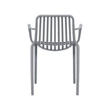 Silla para Exteriores Parma Gris 57x80cm Apilable con Apoya Brazos y con Espaldar