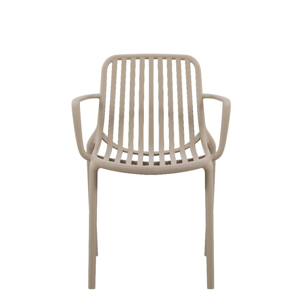 Silla para Exteriores Parma Taupe 57x80cm Apilable con Apoya Brazos y con Espaldar