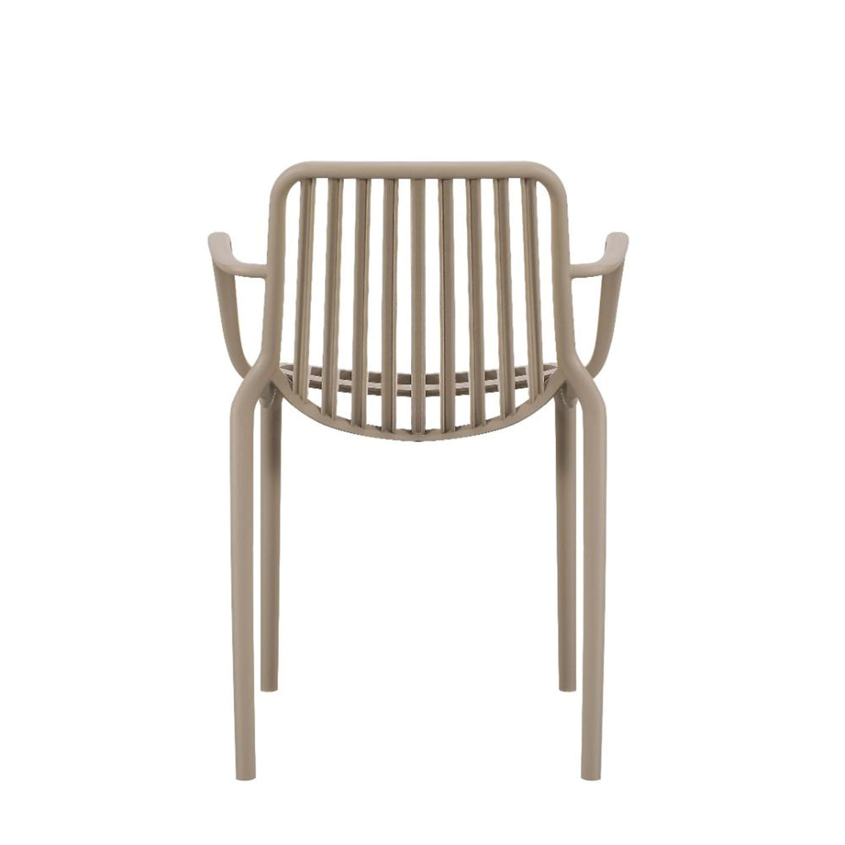 Silla para Exteriores Parma Taupe 57x80cm Apilable con Apoya Brazos y con Espaldar