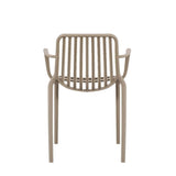 Silla para Exteriores Parma Taupe 57x80cm Apilable con Apoya Brazos y con Espaldar