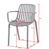 Silla para Exteriores Parma Verde 57x80cm Apilable con Apoya Brazos y con Espaldar