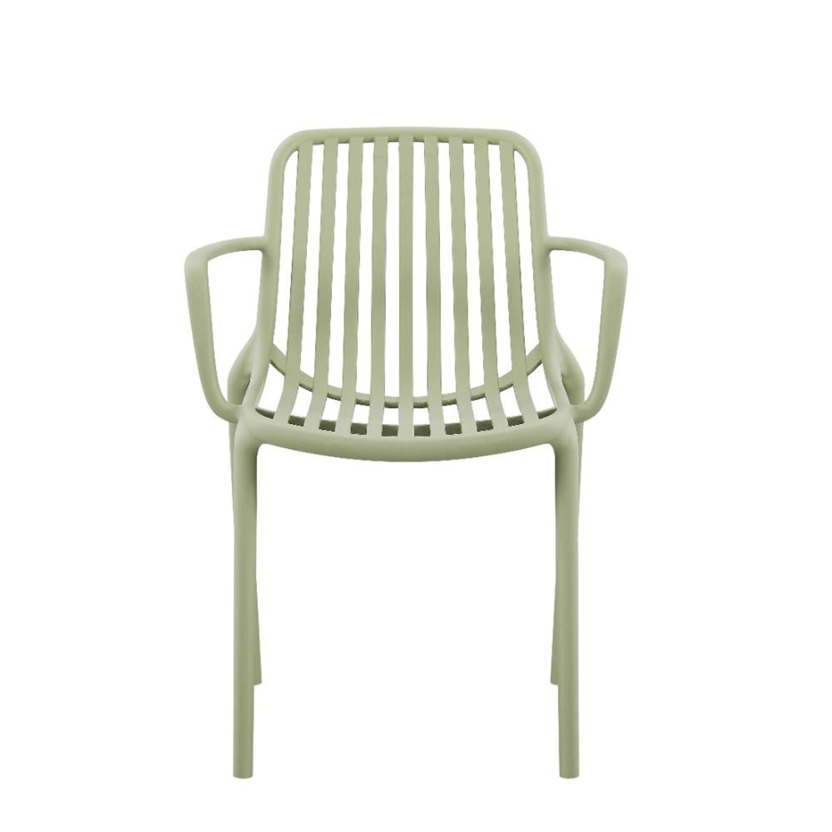 Silla para Exteriores Parma Verde 57x80cm Apilable con Apoya Brazos y con Espaldar