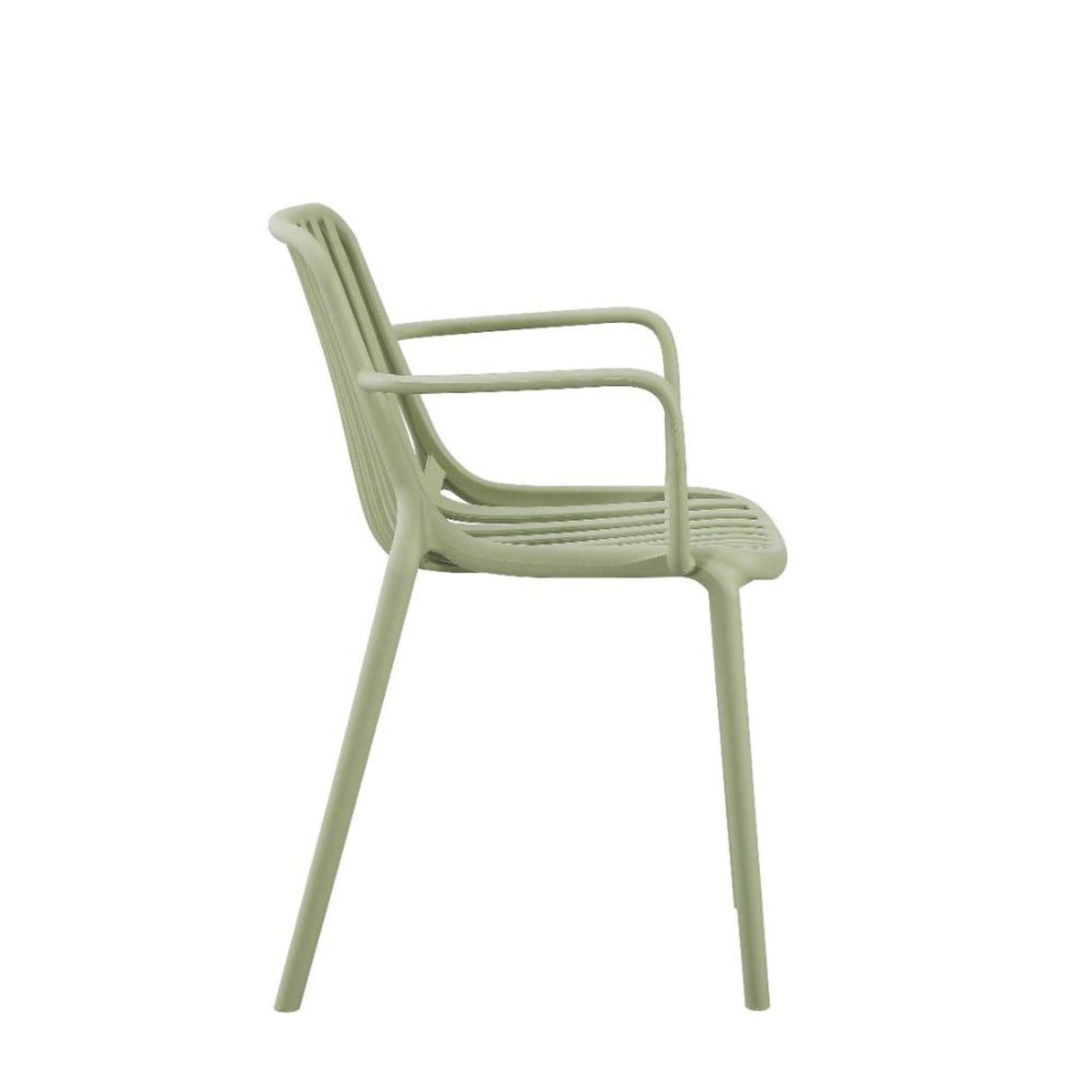 Silla para Exteriores Parma Verde 57x80cm Apilable con Apoya Brazos y con Espaldar