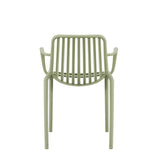 Silla para Exteriores Parma Verde 57x80cm Apilable con Apoya Brazos y con Espaldar