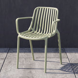 Silla para Exteriores Parma Verde 57x80cm Apilable con Apoya Brazos y con Espaldar