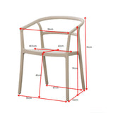 Silla para Exteriores Porto Gris 56x75.5cm Apilable con Apoya Brazos y con Espaldar