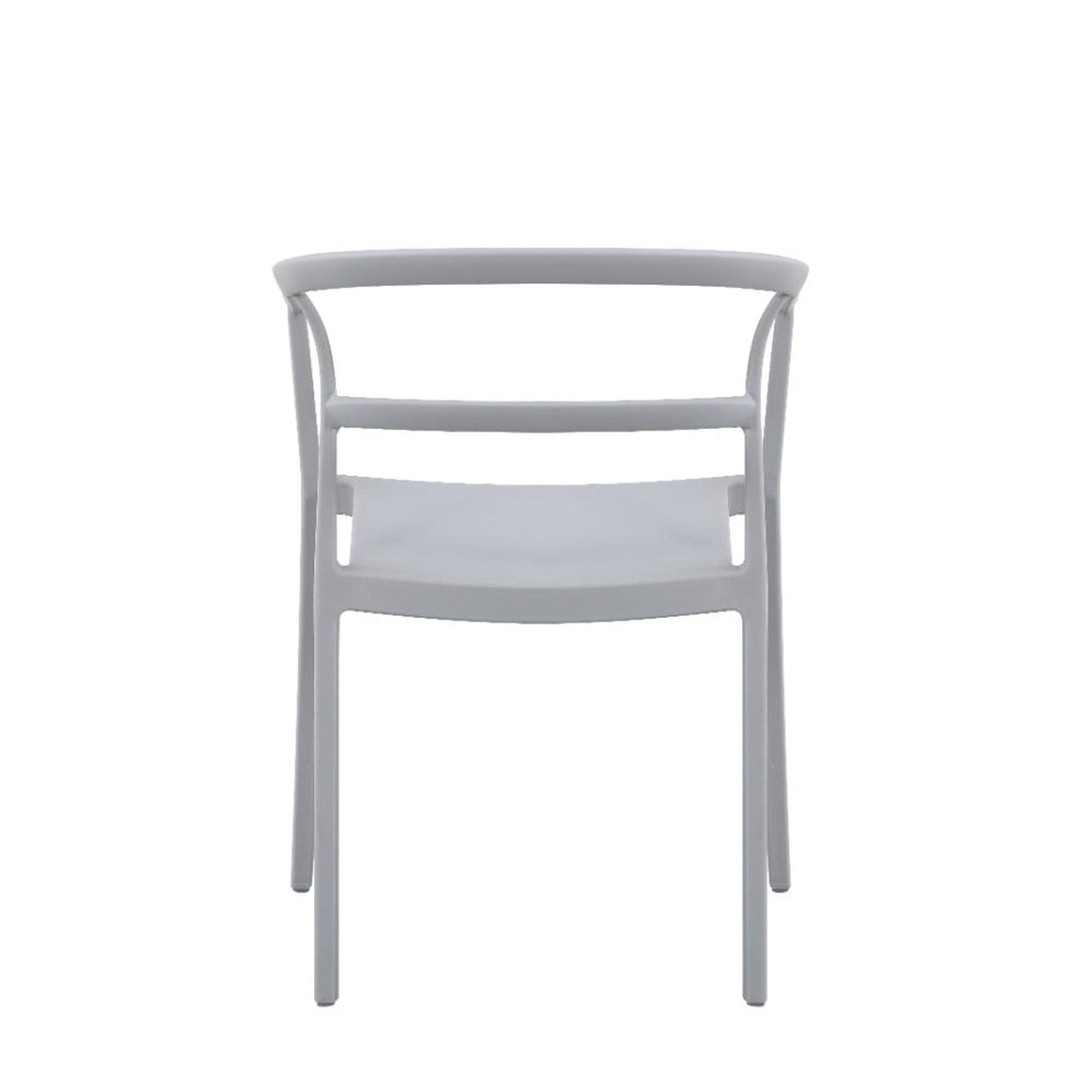 Silla para Exteriores Porto Gris 56x75.5cm Apilable con Apoya Brazos y con Espaldar