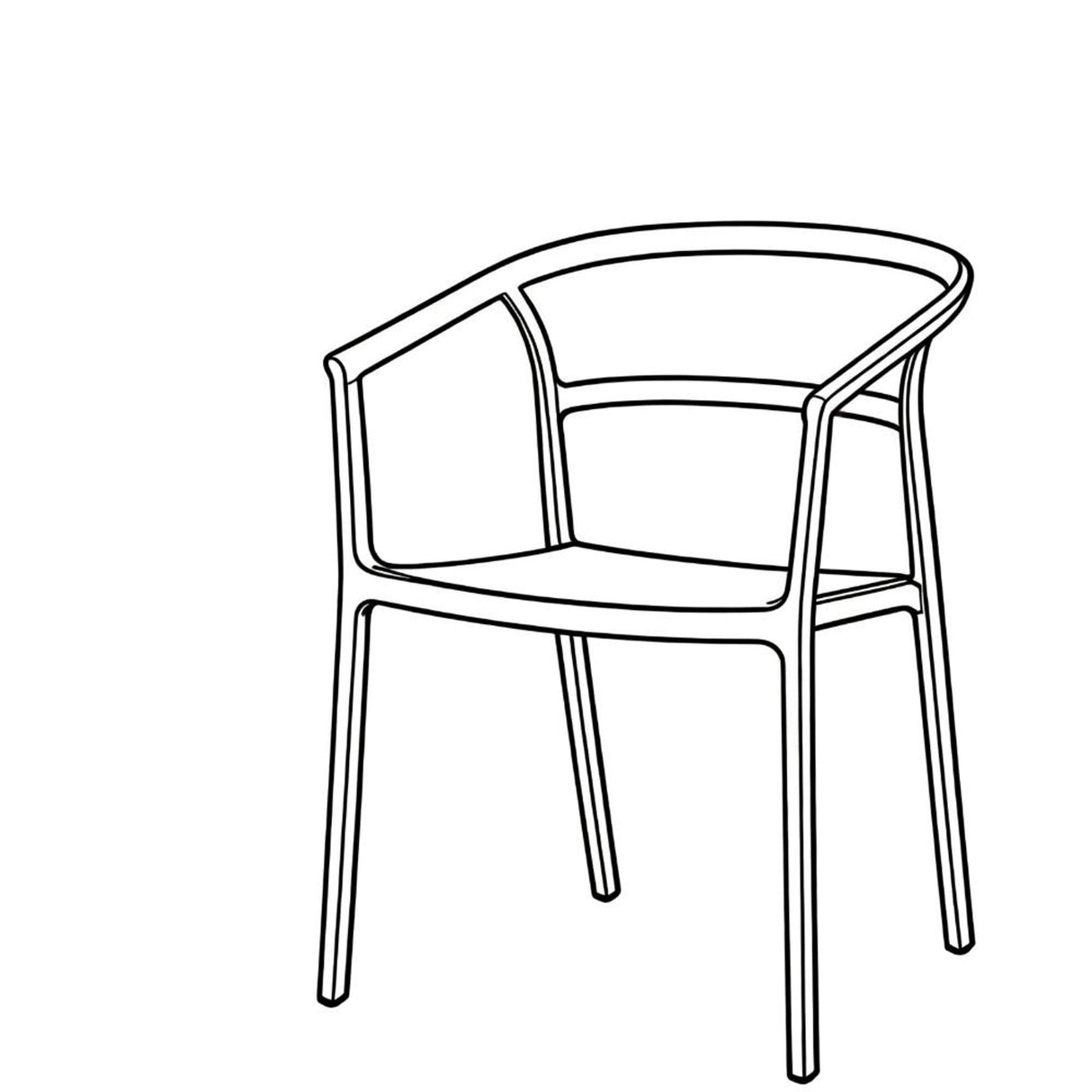 Silla para Exteriores Porto Gris 56x75.5cm Apilable con Apoya Brazos y con Espaldar