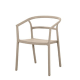 Silla para Exteriores Porto Taupe 56x75.5cm Apilable con Apoya Brazos y con Espaldar