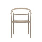 Silla para Exteriores Porto Taupe 56x75.5cm Apilable con Apoya Brazos y con Espaldar