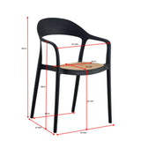 Silla para Exteriores Rio Negro y Beige 57x81cm Apilable con Apoya Brazos y con Espaldar