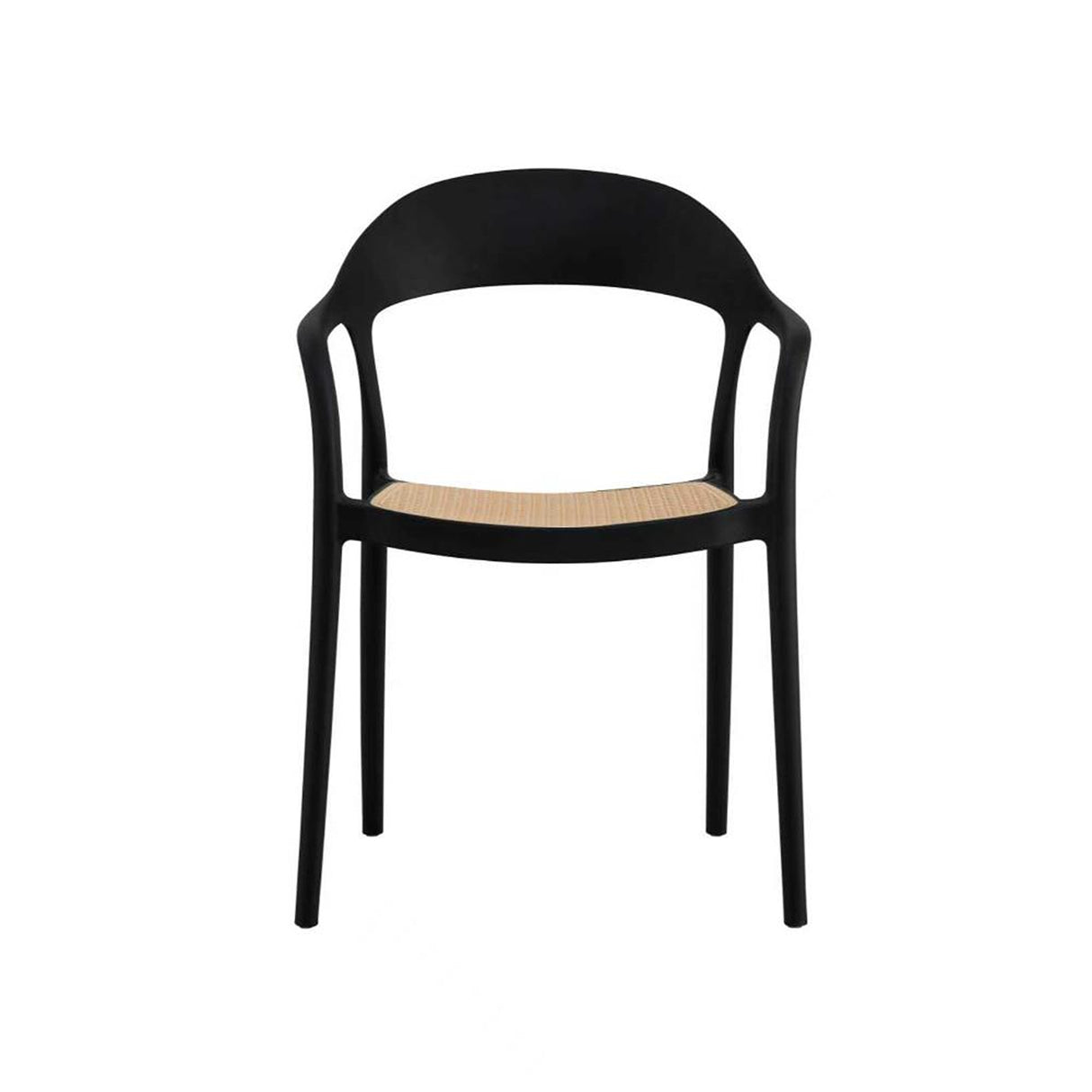 Silla para Exteriores Rio Negro y Beige 57x81cm Apilable con Apoya Brazos y con Espaldar