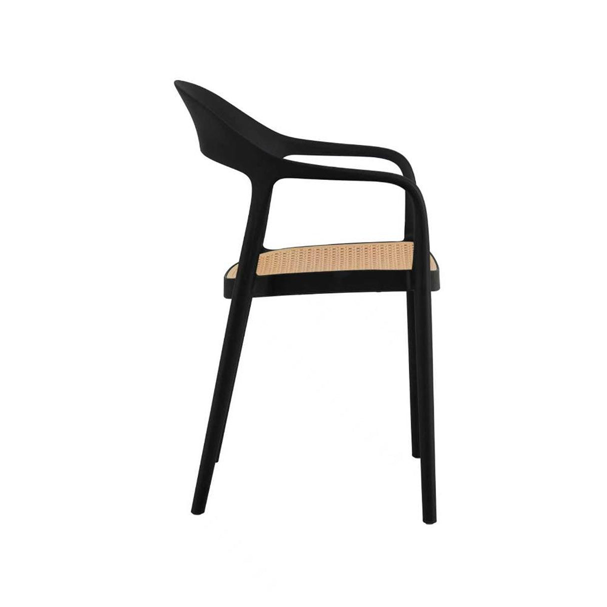 Silla para Exteriores Rio Negro y Beige 57x81cm Apilable con Apoya Brazos y con Espaldar