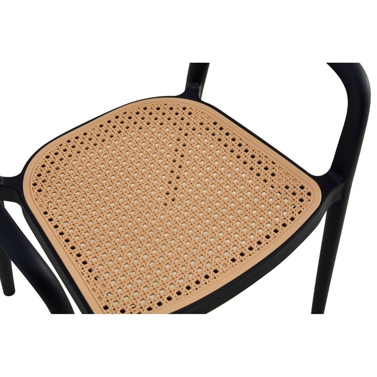 Silla para Exteriores Rio Negro y Beige 57x81cm Apilable con Apoya Brazos y con Espaldar