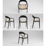 Silla para Exteriores Rio Negro y Beige 57x81cm Apilable con Apoya Brazos y con Espaldar