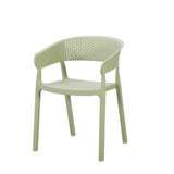 Silla para Exteriores Manaos Verde 52x73cm Apilable con Apoya Brazos y con Espaldar