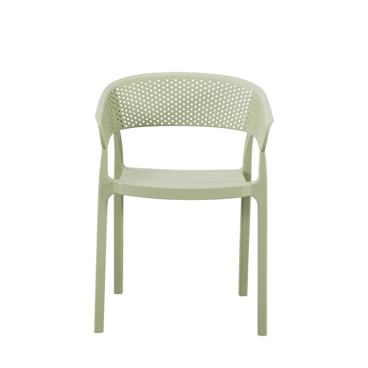 Silla para Exteriores Manaos Verde 52x73cm Apilable con Apoya Brazos y con Espaldar