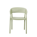 Silla para Exteriores Manaos Verde 52x73cm Apilable con Apoya Brazos y con Espaldar