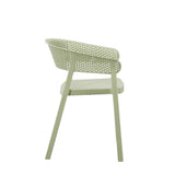 Silla para Exteriores Manaos Verde 52x73cm Apilable con Apoya Brazos y con Espaldar