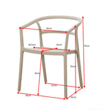 Silla para Exteriores Porto Negro 56x75.5cm Apilable con Apoya Brazos y con Espaldar