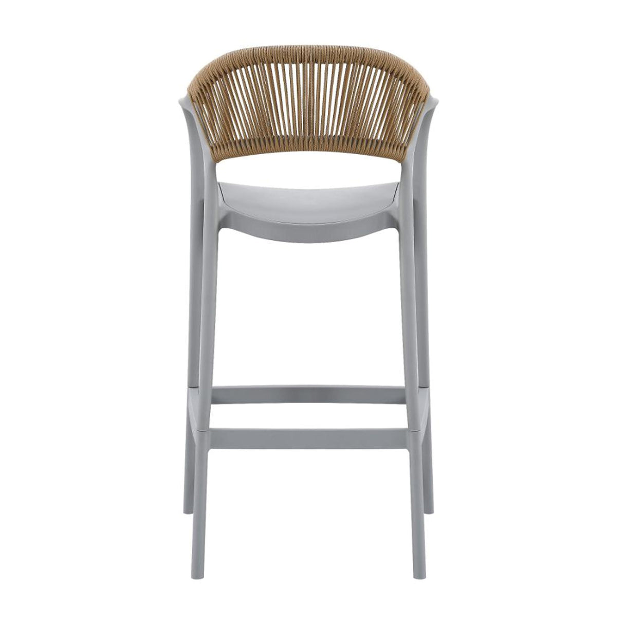 Silla Bar para Exteriores Bali Gris 56x109cm con Apoya Brazos y con Espaldar
