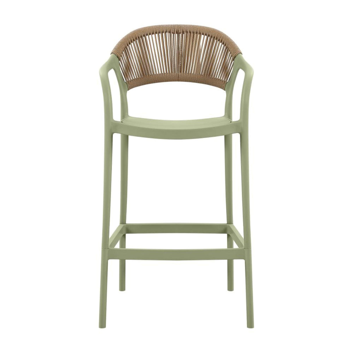 Silla Bar para Exteriores Bali Verde 56x109cm con Apoya Brazos y con Espaldar
