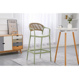 Silla Bar para Exteriores Bali Verde 56x109cm con Apoya Brazos y con Espaldar