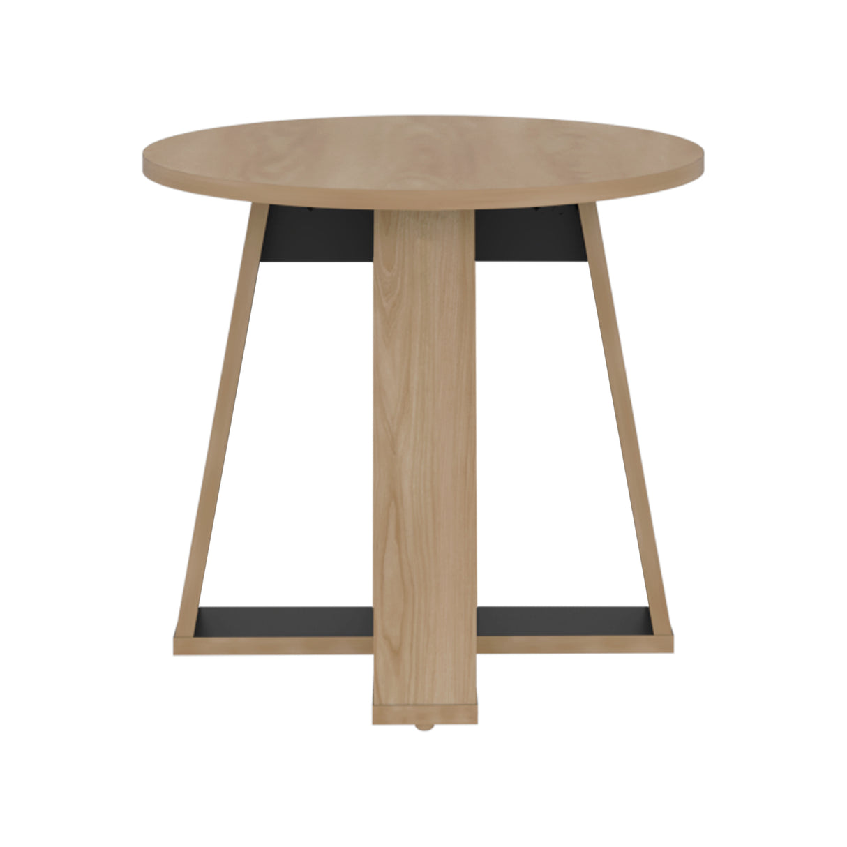 Mesa Auxiliar Dallas Fresno Europeo y Wengue 47.9x42.5cm Circular con Patas
