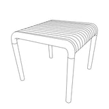 Mesa de Centro Parma Verde 45x48cm Cuadrado con Patas