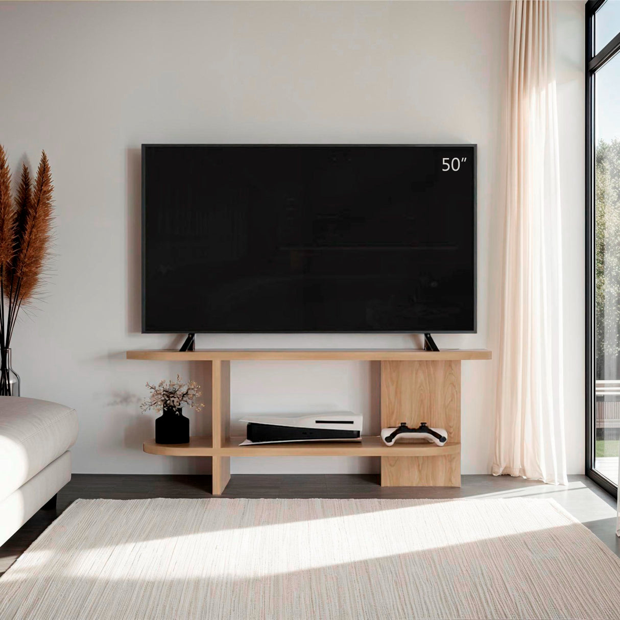 Rack de TV Leeds Fresno Europeo 120.2x45cm para TV Hasta 50" Pulgadas
