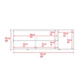 Rack de TV Noland Fresno Europeo y Wengue 151.2x50.7cm para TV Hasta 65" Pulgadas con Tres Compartimientos