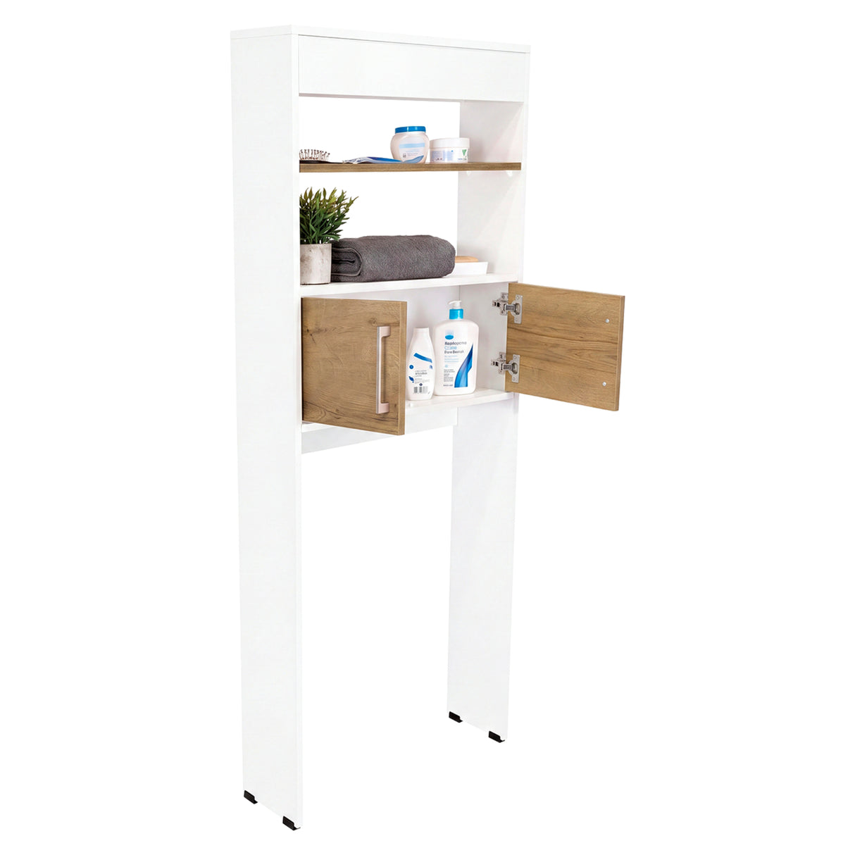 Ahorrador de Espacio para Baño Bath Blanco Fresno 62.4x160cm con Un Entrepaño