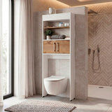 Ahorrador de Espacio para Baño Bath Blanco Fresno 62.4x160cm con Un Entrepaño