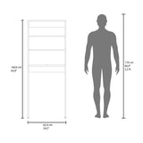 Ahorrador de Espacio para Baño Bath Blanco Fresno 62.4x160cm con Un Entrepaño