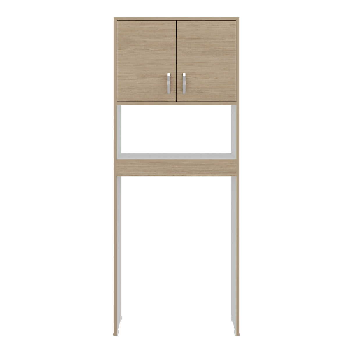 Ahorrador de Espacio para Baño Bath Cartagena y Blanco 63.1x160cm con Dos Entrepaños