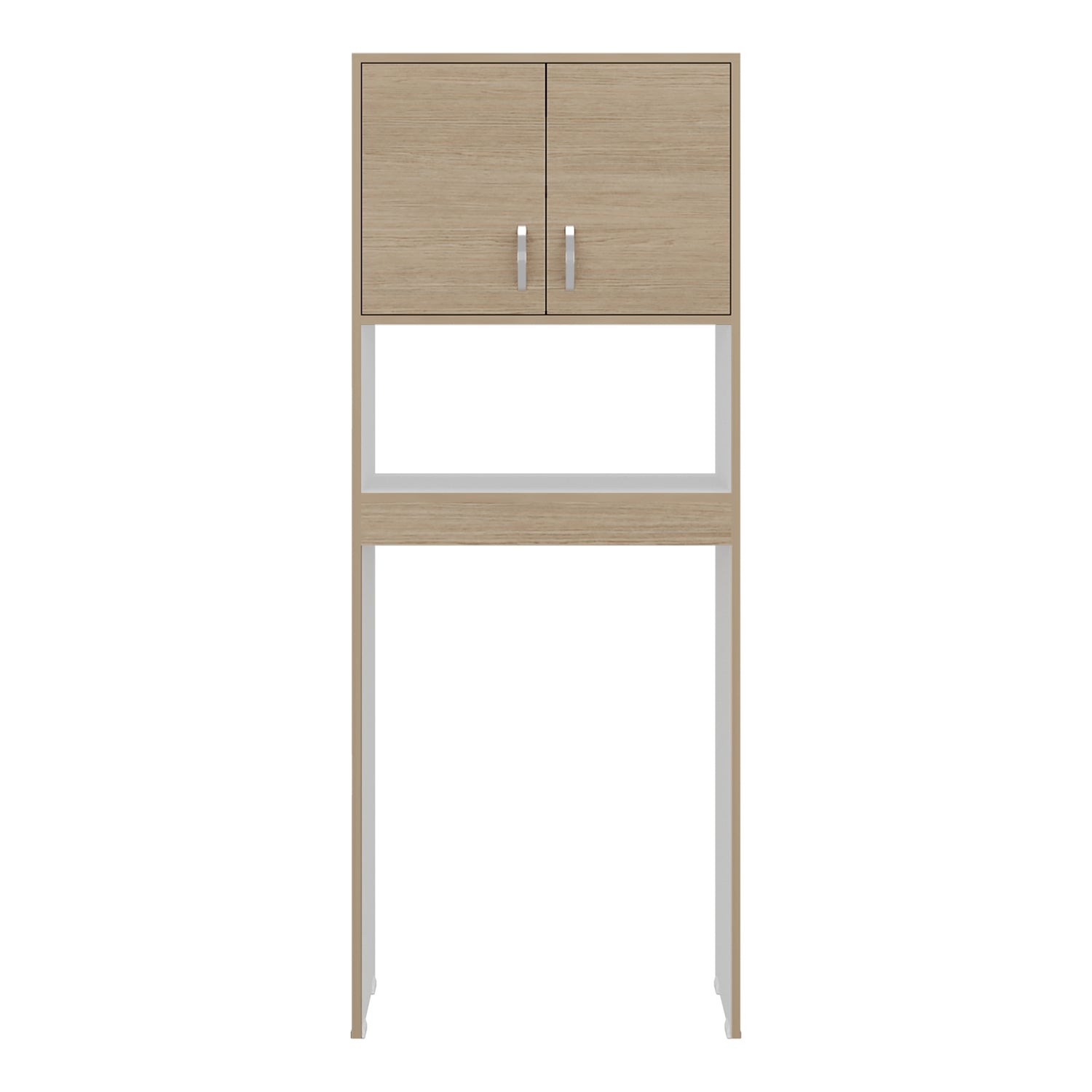 Ahorrador de Espacio para Baño Bath Cartagena y Blanco 63.1x160cm con Dos Entrepaños