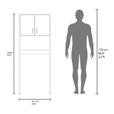 Ahorrador de Espacio para Baño Bath Cartagena y Blanco 63.1x160cm con Dos Entrepaños