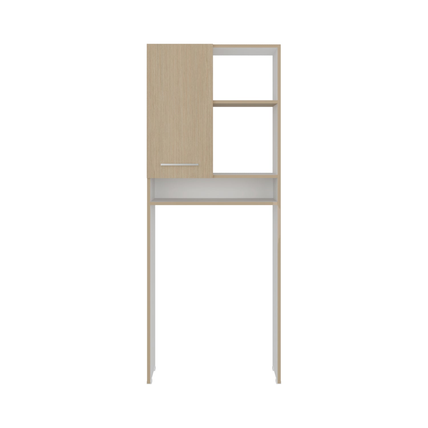 Ahorrador de Espacio para Baño Bath Cartagena y Blanco 63.1x160.8cm con Un Entrepaño