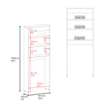 Ahorrador de Espacio para Baño Bath Fresno y Blanco 62.4x160cm con Un Entrepaño