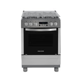 Estufa Challenger Kitchen Gourmet Gris 60x93cm para Gas Propano con Cuatro Quemadores y Un Horno Rosticero Grill