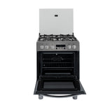 Estufa Challenger Kitchen Gourmet Gris 60x93cm para Gas Natural con Cuatro Quemadores y Un Horno Rosticero Grill