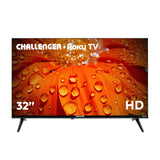 Televisor Smart Challenger Roku Negro 71.8x43.1cm de 32" Pulgadas HD con Wifi Integrado y con Bluetooth