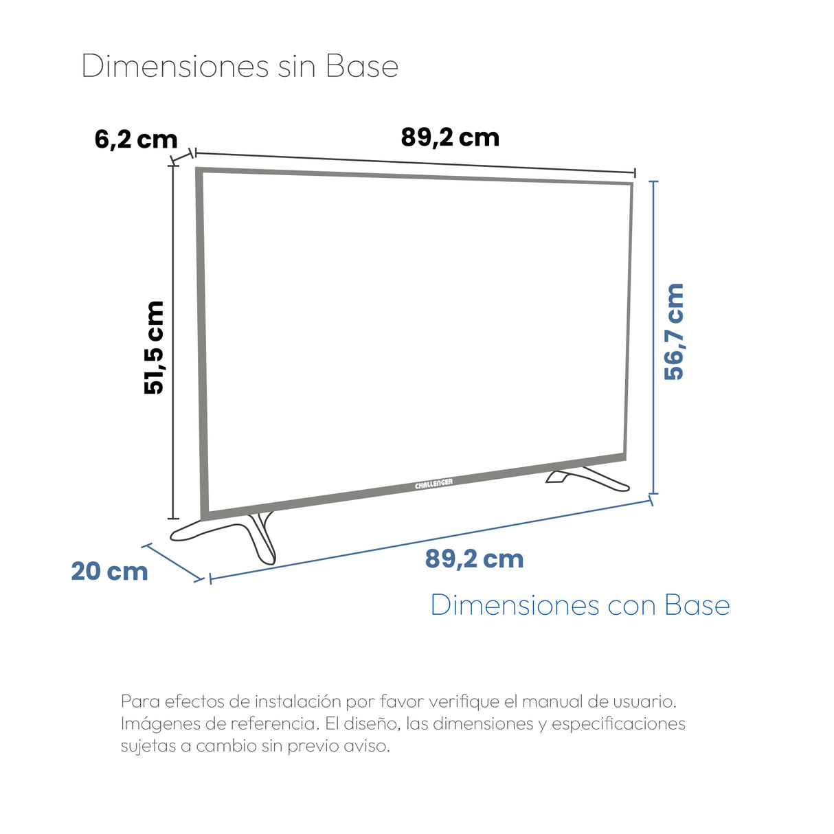 Televisor Smart Challenger Roku Negro 89.2x51.5cm de 40" Pulgadas Full HD con Wifi Integrado y con Bluetooth
