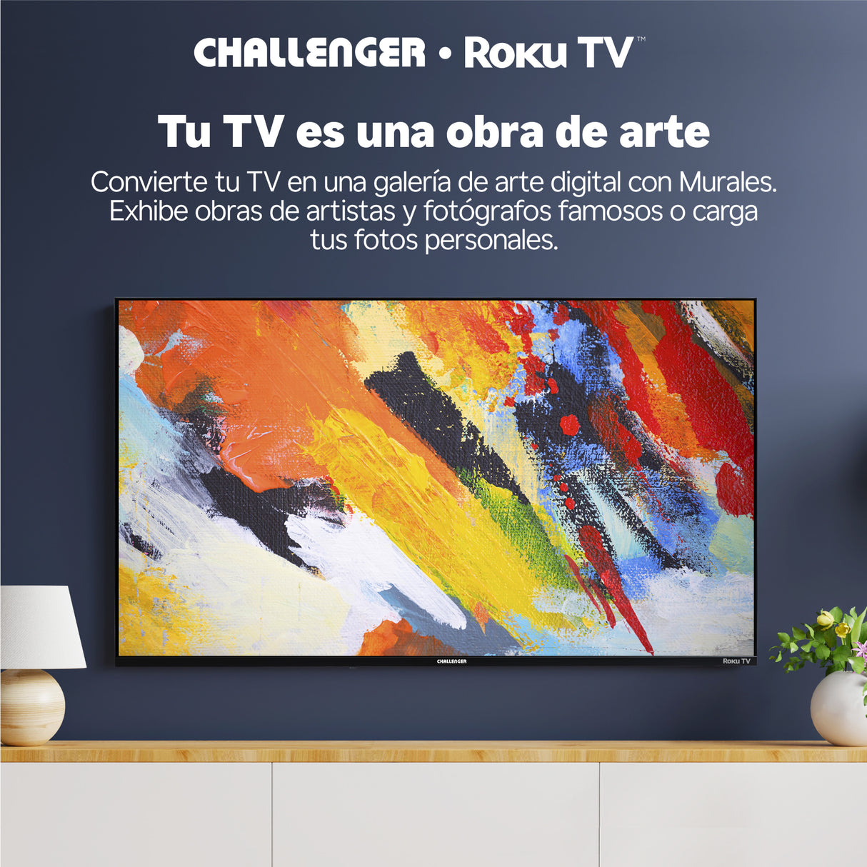 Televisor Smart Challenger Roku Negro 89.2x51.5cm de 40" Pulgadas Full HD con Wifi Integrado y con Bluetooth
