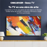 Televisor Smart Challenger Roku Negro 89.2x51.5cm de 40" Pulgadas Full HD con Wifi Integrado y con Bluetooth