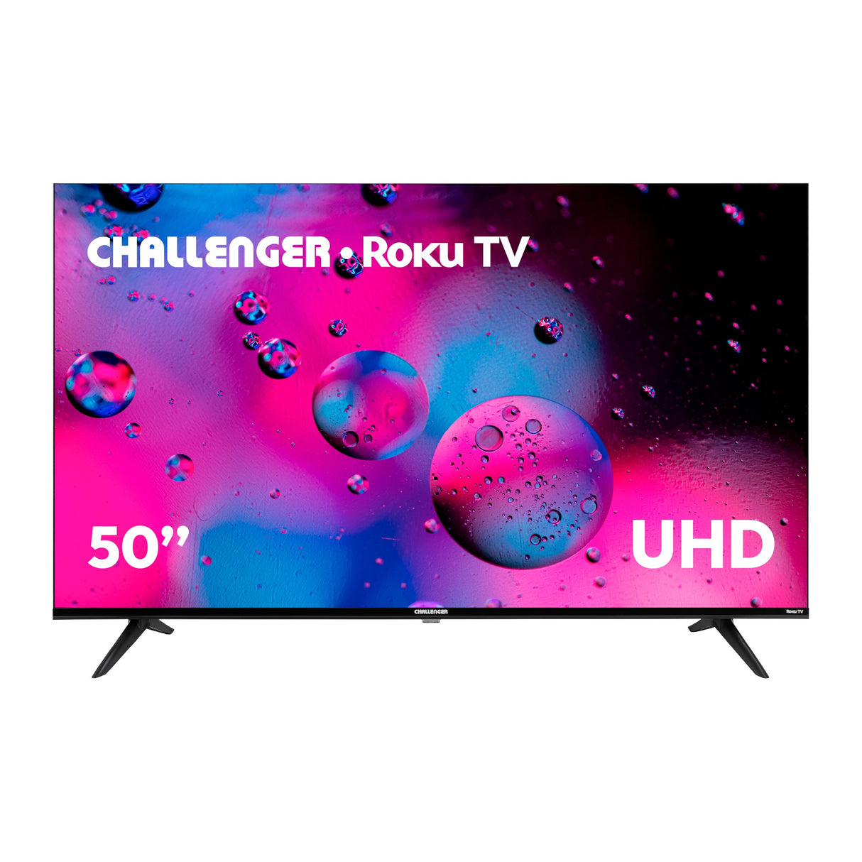 Televisor Smart Challenger Roku Negro 6.5x64.7cm de 50" Pulgadas 4K con Wifi Integrado y con Bluetooth